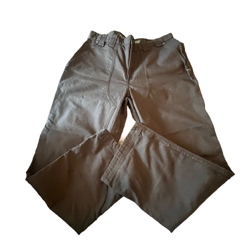Duluth Trading Pants Mens 38 X 31 Beige Flex Ballroom Brown Relaxed Fit Workwear